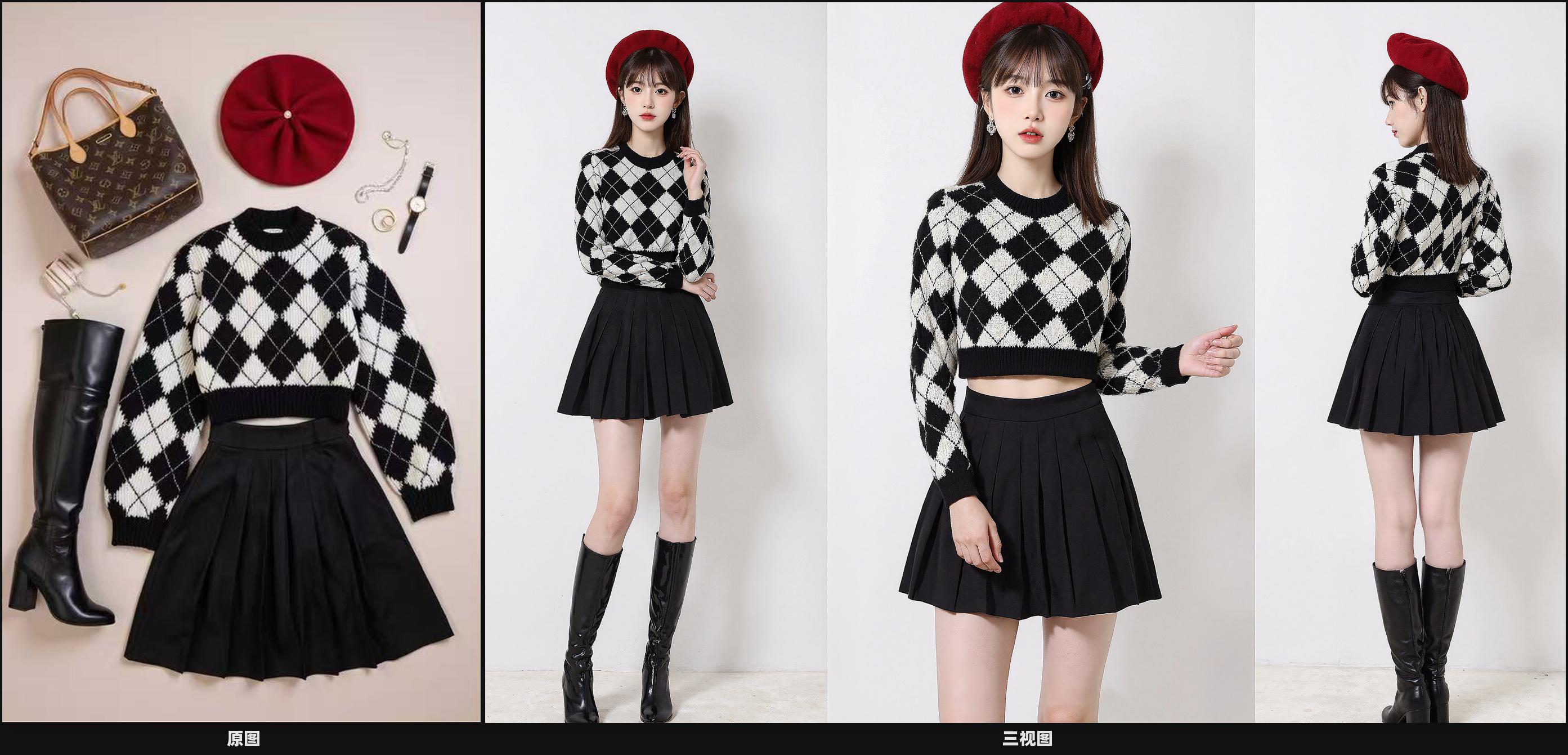 图片[4]-【2024.12.27】ComfyUI虚拟模特换装三视图，请模特的钱可以省下了-网创之家